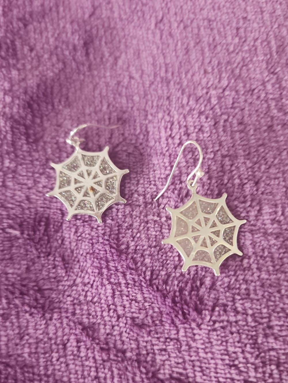 Silver Spiderweb Drop Earrings - Women Jewelry